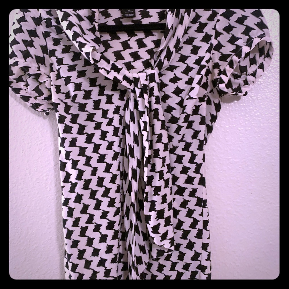 Black and White Blouse